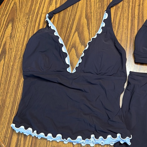 Profile 3pc Swimsuit Size 14 Navy - Picture 2 of 9